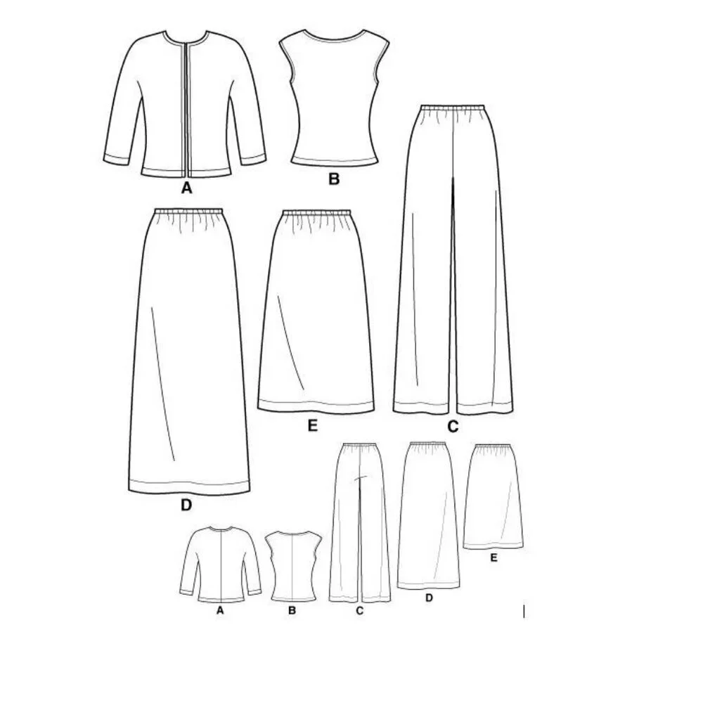 New Look Sewing Pattern 6150 Sweater Top Skirt Pants Modest Size 8-18‎